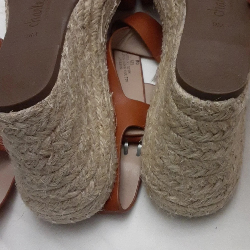 Charles by Charles David size 9M women's espadrilles sandal in brown.